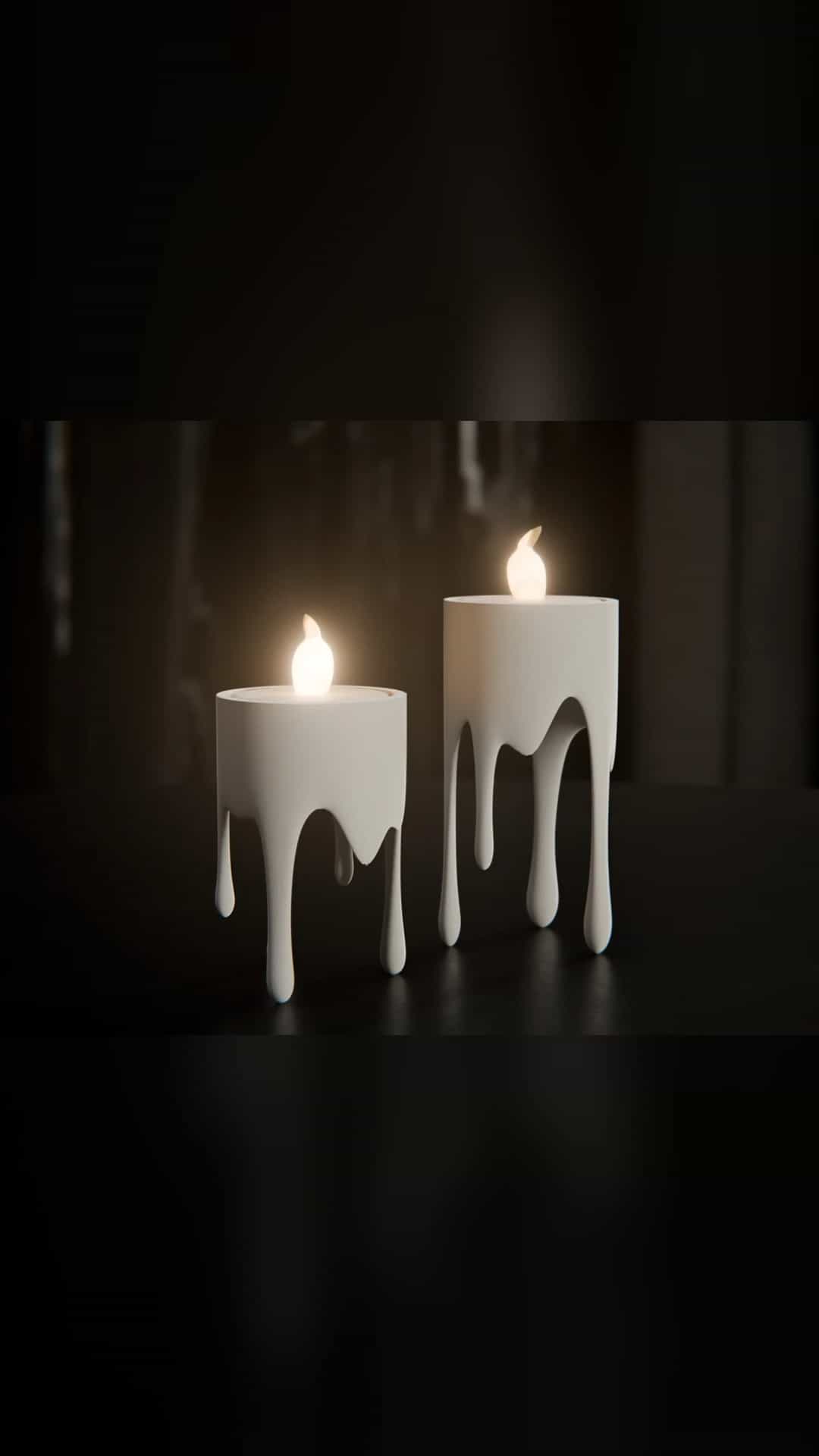 Dripping floating candle with LED tea lights