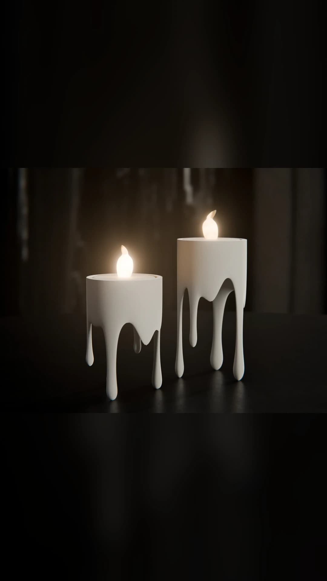 Dripping floating candle with LED tea lights