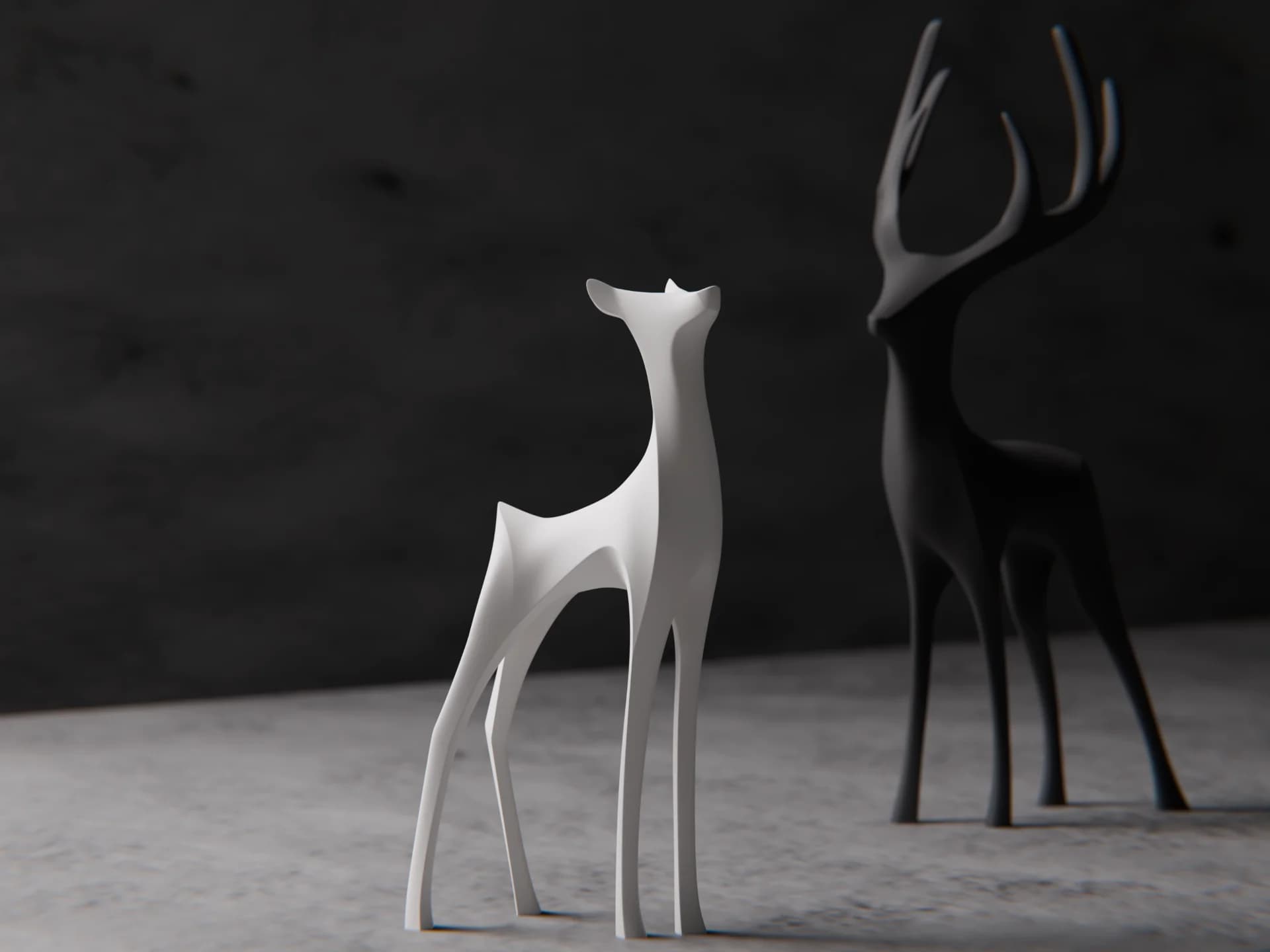 Deer Doe Sculpture