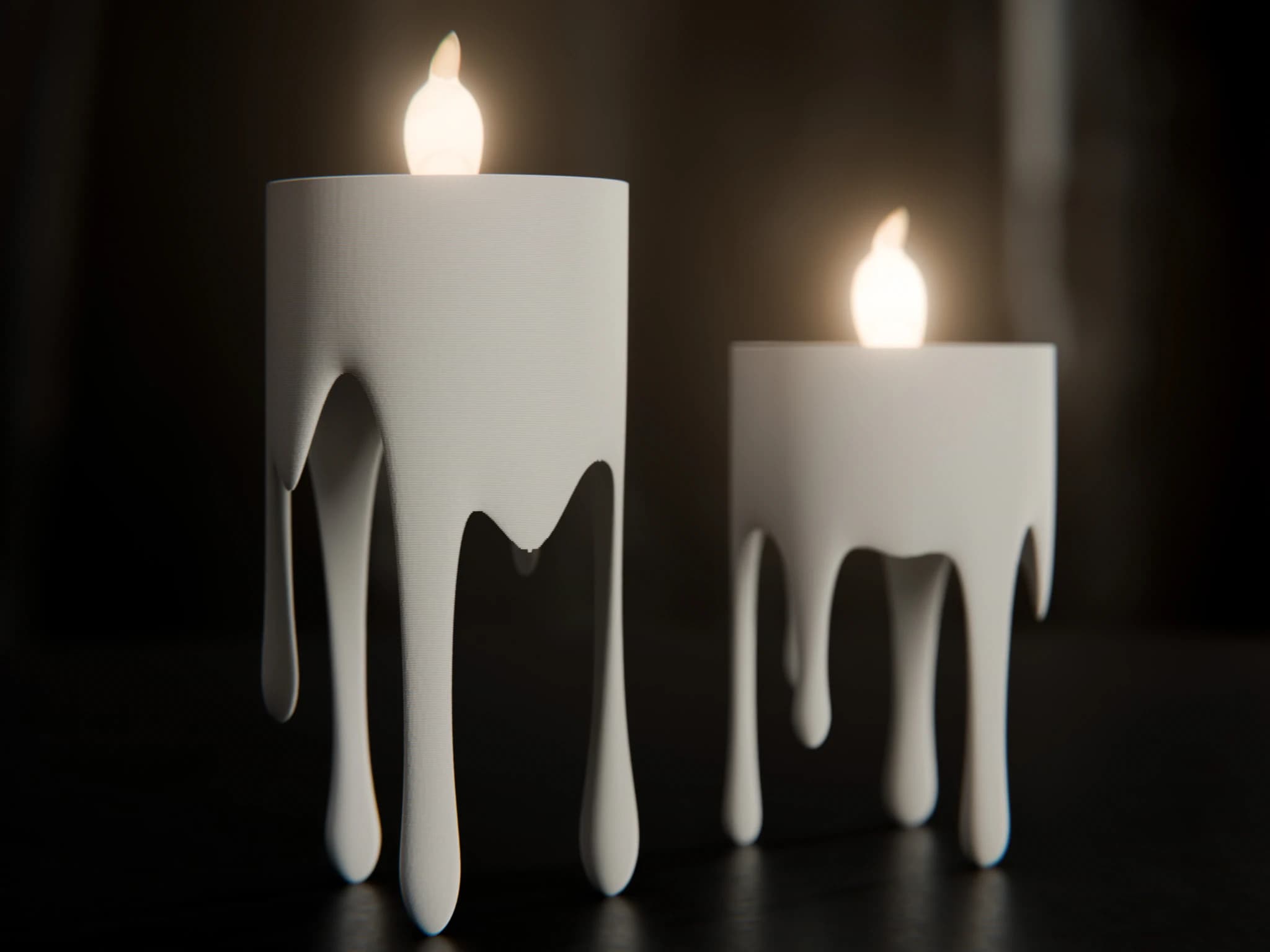 Dripping floating candle with LED tea lights